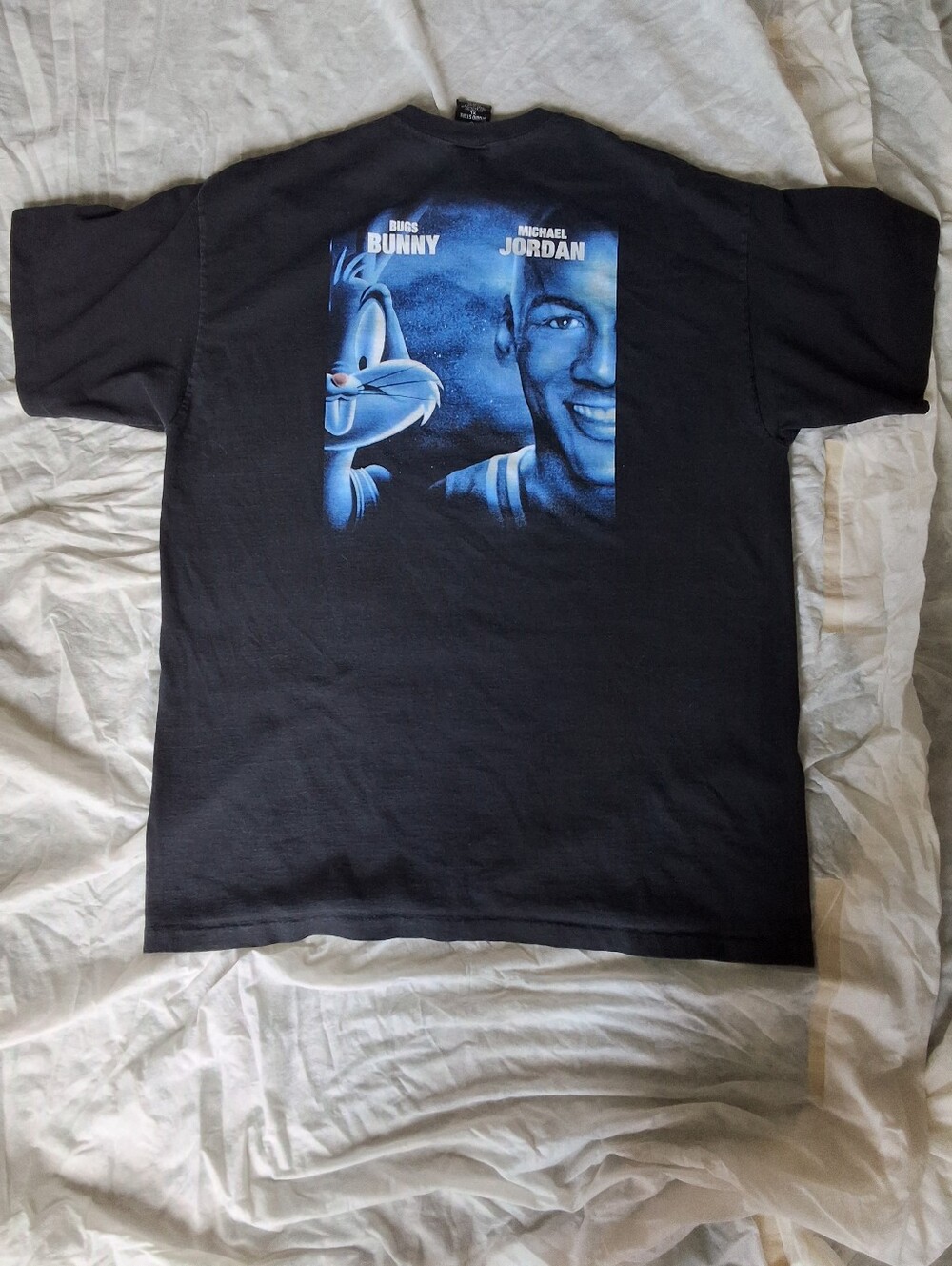 Vintage Space Jam Michael Jordan X Bugs Bunny Double Sided Graphic Tee